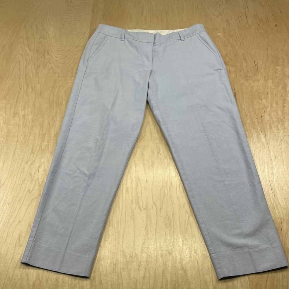J Crew Womens Size 10 Light Blue Flat Front Work Dress 25in Inseam GC